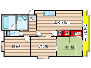 富士ハイツの物件間取画像